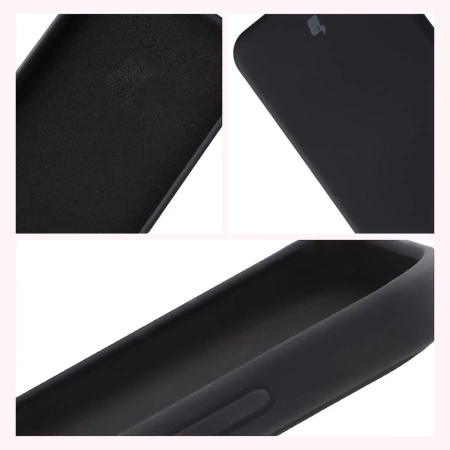 Silikonowe etui Bizon Soft Case do Xiaomi POCO F7, czarne
