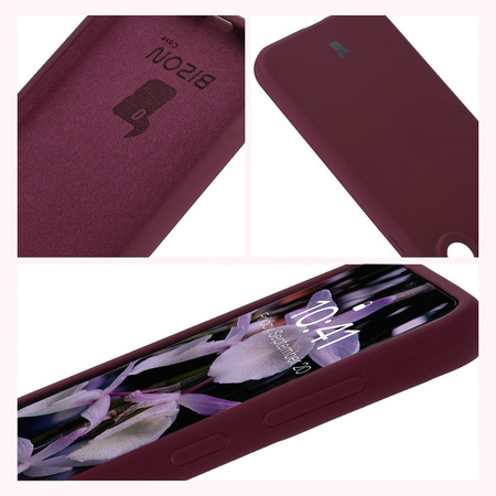 Silikonowe etui Bizon Soft Case do Galaxy A36 5G, ciemnofioletowe