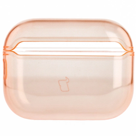 Elastyczne etui z karabińczykiem Bizon Case Headphone Clear do AirPods Pro 3, pomarańczowe