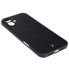 Silikonowe etui z pierścieniem magnetycznym Bizon Case Silicone Magnetic do iPhone 16, czarne