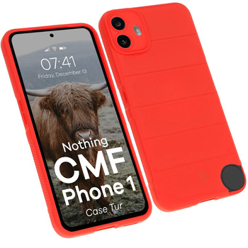 Pancerne etui Bizon Case Tur do Nothing CMF Phone 1, czerwone