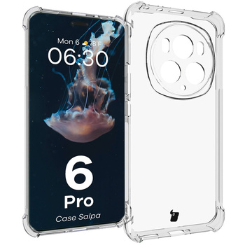 Etui Bizon Case Salpa do Honor Magic6 Pro, przezroczyste