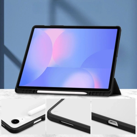 Etui z klapką Bizon Case Tab Clear Matt do Galaxy Tab S10 FE Plus, czarne