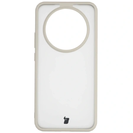 Etui Bizon Case Angelo do Honor Magic8 Lite, półprzezroczyste z beżową ramką