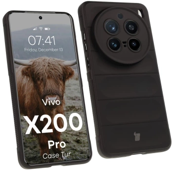 Pancerne etui Bizon Case Tur do Vivo X200 Pro, czarne