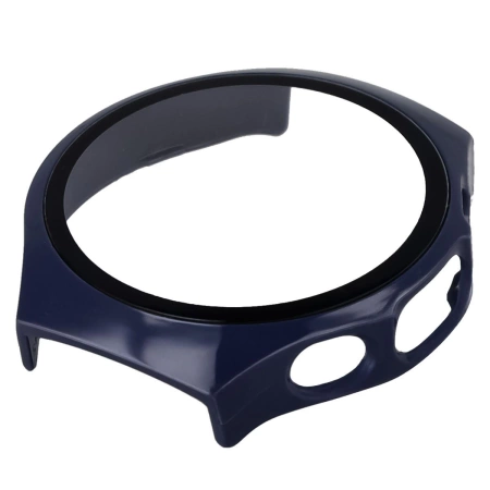 Etui ze szkłem do zegarka Bizon Case Watch Adamo do Huawei Watch 5 42 mm, niebieskie