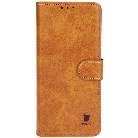 Etui z klapką Bizon Case Pocket do Motorola Moto G34 5G, brązowe