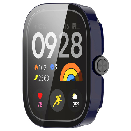 Etui ze szkłem do zegarka Bizon Case Watch Adamo do Xiaomi Redmi Watch 5, niebieskie