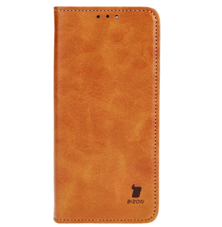 Etui z klapką Bizon Case Pocket Pro do iPhone 14 Pro Max, brązowe
