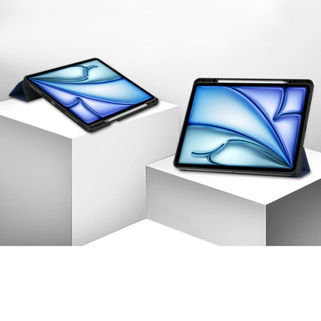 Etui Bizon Case Tab Lizard do iPad Air 13" 2024, granatowe