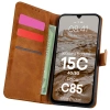 Etui z klapką Bizon Case Pocket do Xiaomi Redmi 15C 4G/5G / Poco C85, brązowe