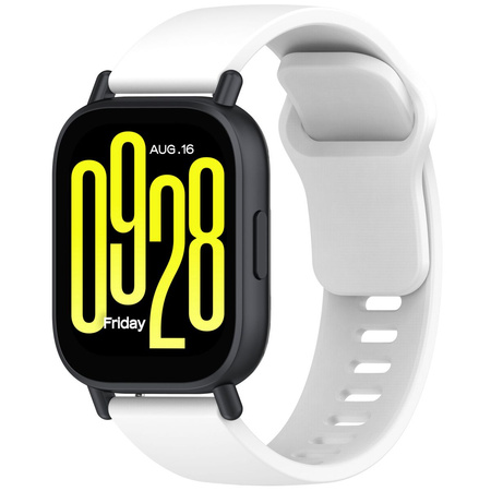 Pasek silikonowy do smartwatcha, Bizon Strap Watch Silicone Pro H, Quick Release 22 mm, biały