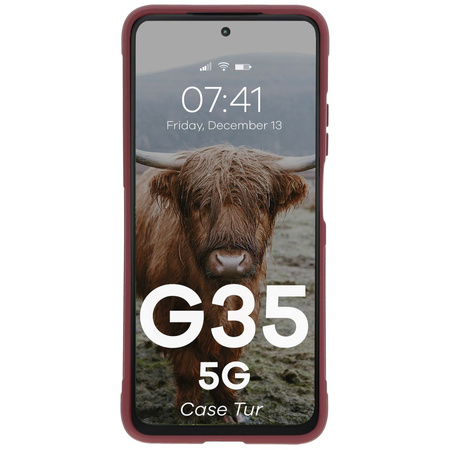 Pancerne etui Bizon Case Tur do Motorola Moto G35 5G, burgundowe