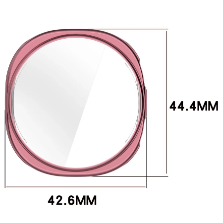 Etui z osłoną ekranu Bizon Case Watch Felipe do Galaxy Watch 8 40 mm, różowe