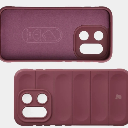 Pancerne etui Bizon Case Tur do OnePlus 15, burgundowe