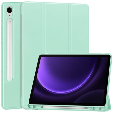 Etui Bizon Case Tab Lizard do Galaxy Tab S10 Lite / S10 FE / S9 / S9 FE, miętowe