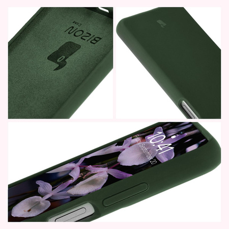 Silikonowe etui Bizon Soft Case do Motorola Moto G04, ciemnozielone