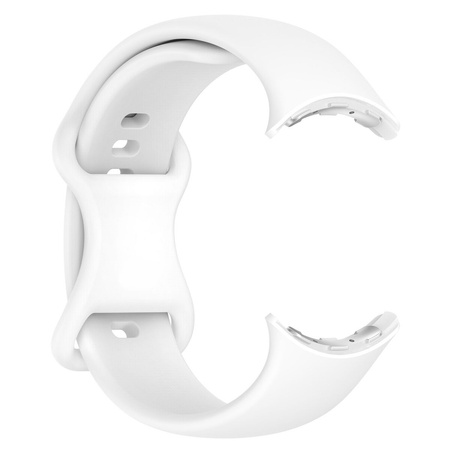 Silikonowy pasek Bizon Strap Watch Silicone S do Google Pixel Watch 3/Watch 2/Watch 1 41mm, biały