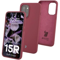 Silikonowe etui Bizon Soft Case do OnePlus 15R, ciemnofioletowe