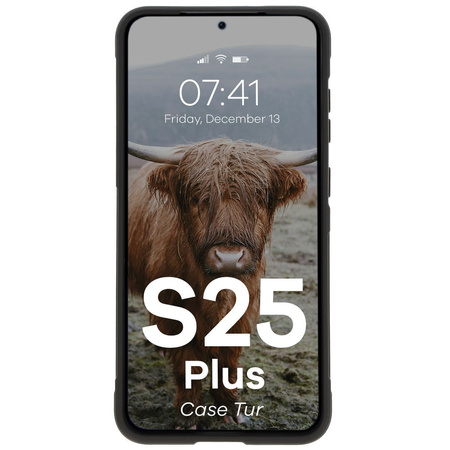 Pancerne etui Bizon Case Tur do Galaxy S25 Plus, czarne