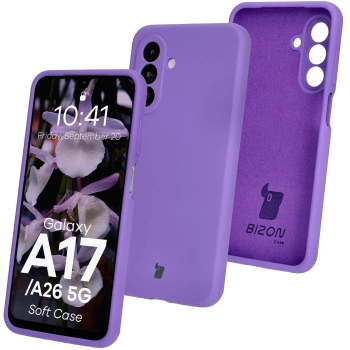 Silikonowe etui Bizon Soft Case do Galaxy A17 5G / A26 5G, fioletowe
