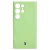 Etui Bizon Case Silicone Sq do Galaxy S24 Ultra, jasnozielone