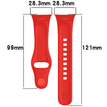 Pasek Bizon Strap Watch Dots do Xiaomi Redmi Watch 3, czerwony