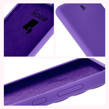 Silikonowe etui Bizon Soft Case do Galaxy M55 5G, fioletowe