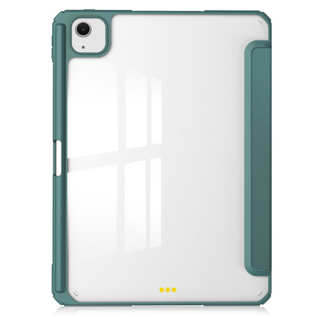 Etui Bizon Case Tab Clear Matt do iPad Air 13" 2024, ciemnozielone