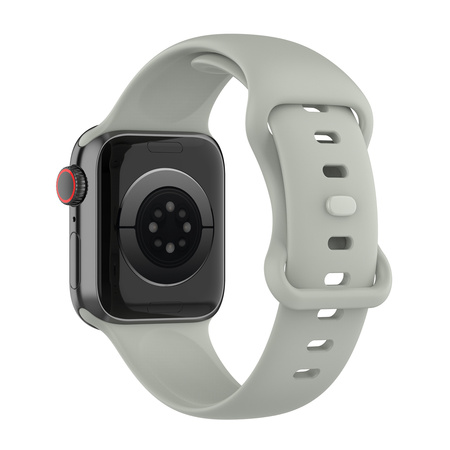 Pasek Bizon Strap Watch Silicone S do Apple Watch 38/40/41/42 mm, jasnoszary
