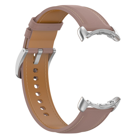 Skórzany pasek Bizon Strap Watch Casual 41 mm do Pixel Watch 3/Watch 2/Watch 1, różowy