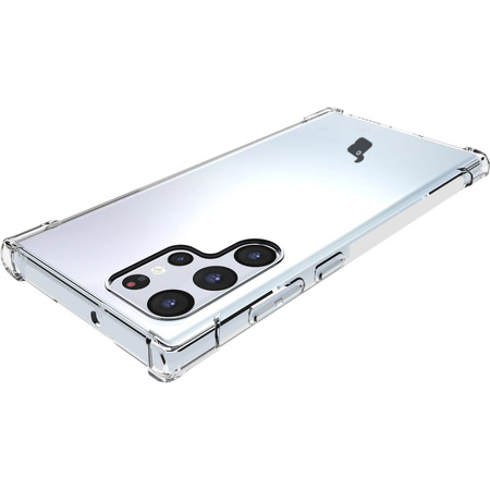 Etui + 2x folia + obiektyw Bizon Case Clear Pack do Galaxy S22 Ultra, przezroczyste