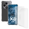 Elastyczne etui + 2x folia na ekran Bizon Case Clear Pack do Oppo Find X8 Pro