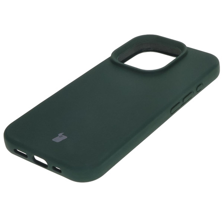 Silikonowe etui Bizon Soft Case do iPhone 16 Pro, ciemnozielone