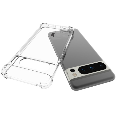 Etui + 2x szkło Bizon Case Clear Pack do Google Pixel 8 Pro, przezroczyste