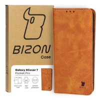 Etui z klapką Bizon Case Pocket Pro do Galaxy Xcover7, brązowe