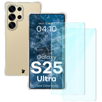 Elastyczne etui + 2x folia na ekran Bizon Case Clear Pack do Realme GT 6/GT 6T, przezroczyste