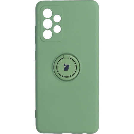 Etui Bizon Case Silicone Ring do Galaxy A52s, A52 5G/4G, jasnozielone