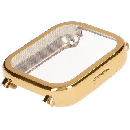 Etui z osłoną ekranu Bizon Case Watch Felipe do Xiaomi Redmi Watch 5 Active, złote