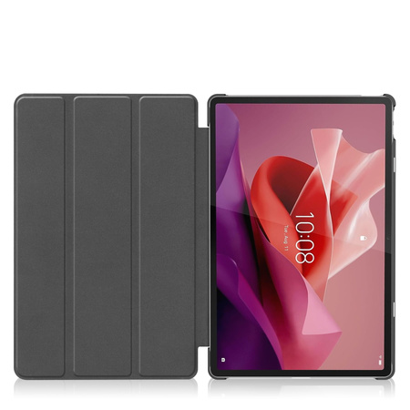 Etui Bizon Case Tab Croc do Lenovo Tab P12 12.7 TB 370, szare