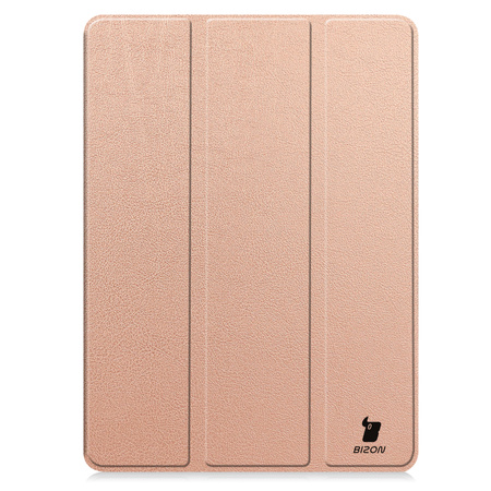 Etui z klapką Bizon Case Tab Croc do OnePlus Pad 2 / Pad Pro, różowozłote