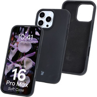 Silikonowe etui Bizon Soft Case do iPhone 16 Pro Max, czarne