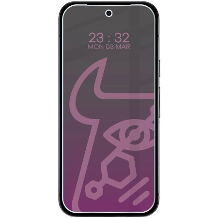 Prywatyzujące szkło hybrydowe Bizon Glass Mule Shadow do Google Pixel 9a, matowe