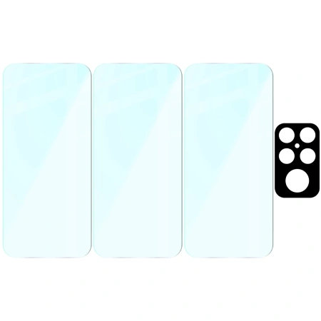 3x Szkło hartowane + szybka na aparat Bizon Glass Clear Pack do Xiaomi POCO F8 Ultra