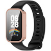 Etui ze szkłem do zegarka Bizon Case Watch Adamo do Xiaomi Smart Band 9 Active / Redmi Band 3, różowe