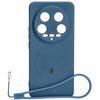 Etui Bizon Case Silicone Magnetic Sq do Xiaomi 14 Ultra, granatowe