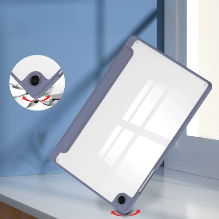 Etui z klapką Bizon Case Tab Clear Matt do Galaxy Tab A11 Plus / A9 Plus, lawendowe