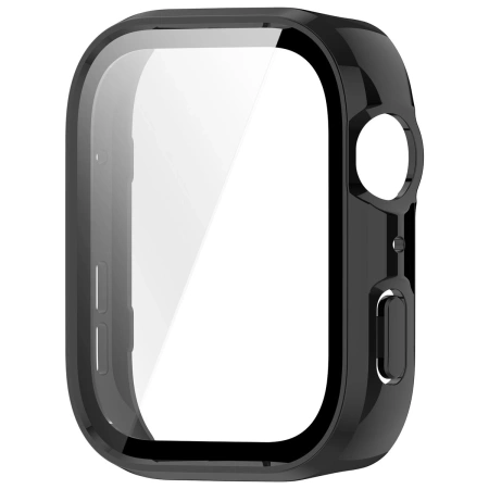 Etui ze szkłem do zegarka Bizon Case Watch Adamo do Huawei Watch Fit 4, czarne