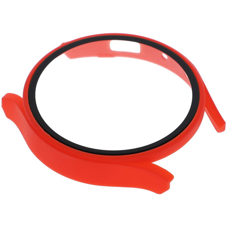 Etui Bizon Case+Glass do Galaxy Watch 5 44mm, czerwone