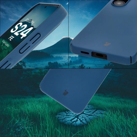 Etui Bizon Case Łupka do Galaxy S24 FE, niebieskie
